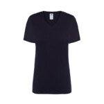 JHK-T-Shirt da Donna a Maniche Corte Scollo a V Regular navy