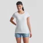 Fruit of the Loom T-shirt donna Valueweight bianco