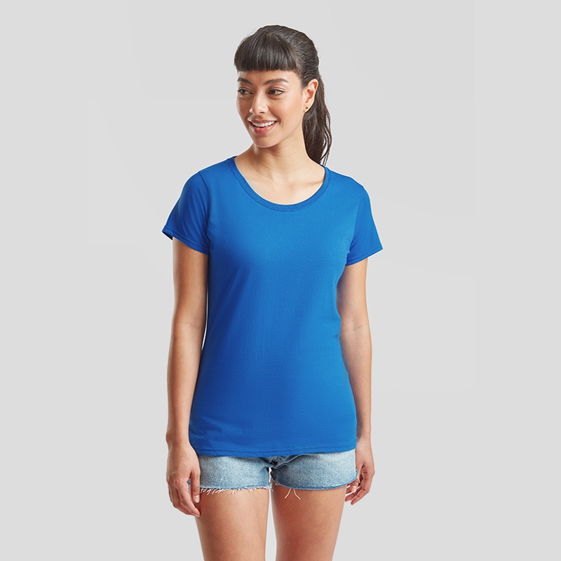 Fruit of the Loom T-shirt donna Valueweight blu royal