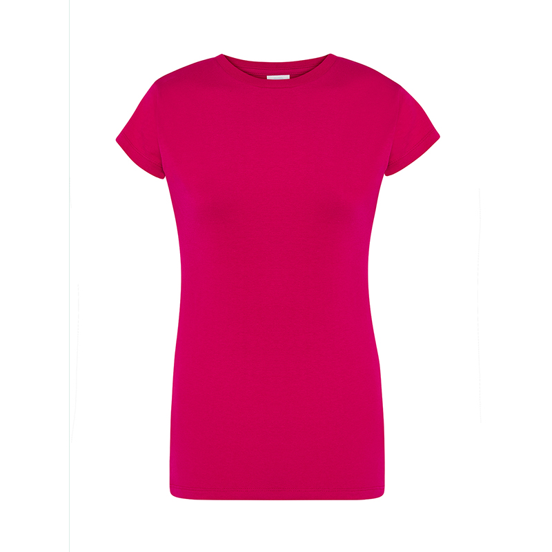 T-Shirt da Donna a Maniche Corte Girocollo Regular Lampone