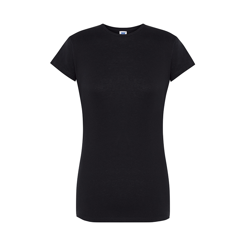 T-Shirt da Donna a Maniche Corte Girocollo Regular Nero