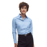 Fruit of the Loom Camicia da Donna a Maniche Lunghe Popeline