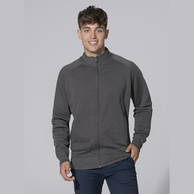 JHK T-Shirt Felpa da Uomo con Cerniera invisibile Full Zip