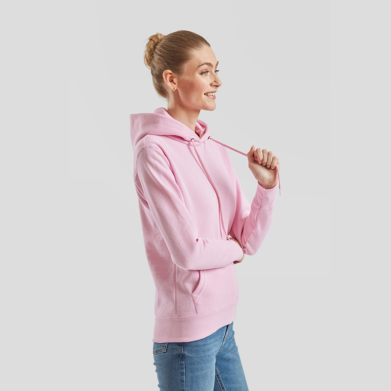 Fruit of the Loom Felpa con Cappuccio da Donna Classic rosa