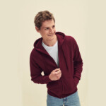 Fruit of the Loom Felpa da Uomo con Zip e Cappuccio Leggera Lightweight
