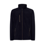 JHK T-Shirt Giacca Softshell da Uomo con zip e tessuto interno in pile navy