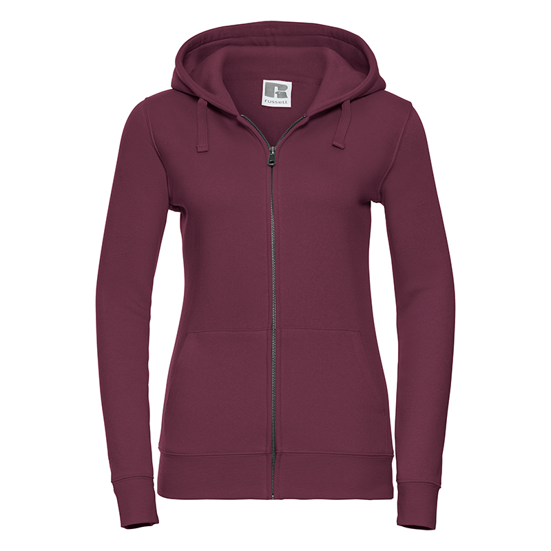 Russell Felpa con Zip e Cappuccio da Donna Authentic Burgundy