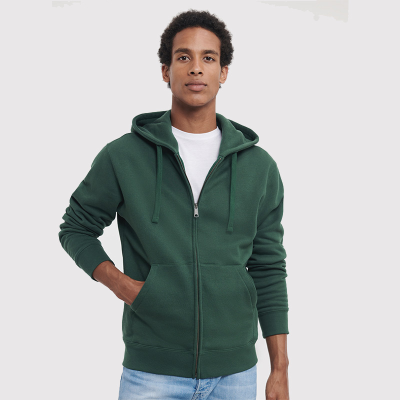 Russell Felpa da Uomo con Cappuccio e Zip Authentic