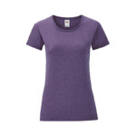 Fruit of the Loom T-Shirt donna a Maniche Corte Heather Purple