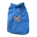 Gilet in pile per cane e gatto con ricamo chihuahua