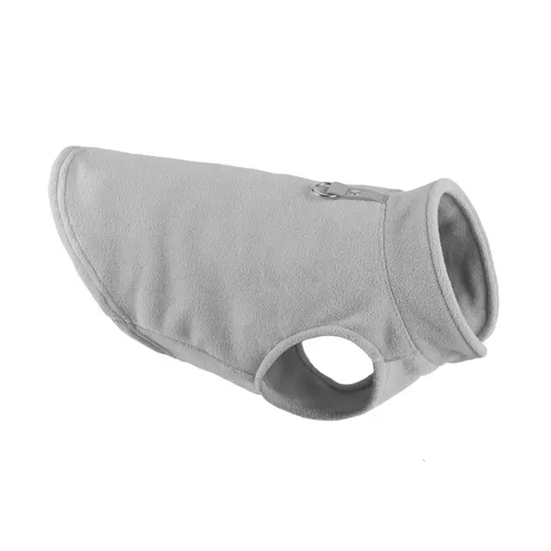 Gilet in pile per cani e gatti grigio carica il tuo design