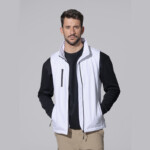 JHK T-Shirt Gilet Softshell da Uomo con Fodera in Micropile