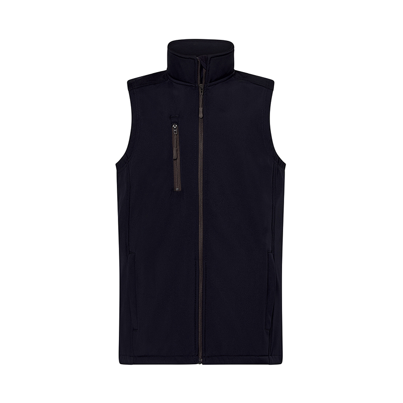 JHK Gilet Softshell da Uomo con Fodera in Micropile blu navy