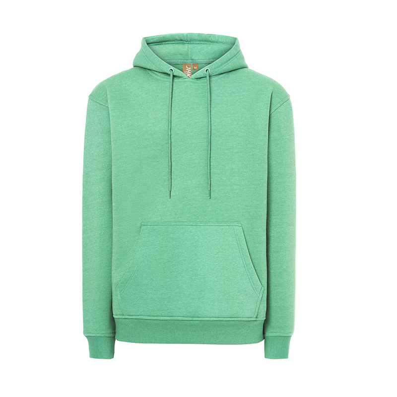 Felpa Unisex con Cappuccio modello Teide con tasca a marsupio eucalipto
