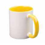 Craftelieri Tazza in Ceramica per Sublimazione 350 ml bianco giallo