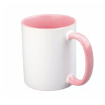 Craftelier Tazza in Ceramica per Sublimazione 350 ml bianco e rosa