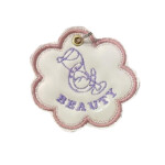 Portachiavi Personalizzato in Pelle a forma di fiore