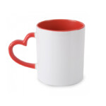 Tazza per Sublimazione in Ceramica con Manico a Forma di Cuore