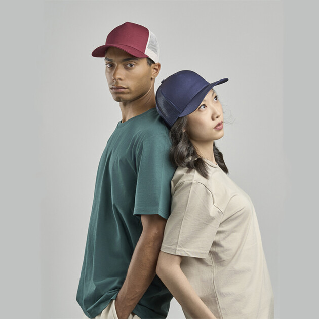 Atlantis Rapper Cotton Cappello Unisex con Visiera Curva a 5 Pannelli e Mesh Posteriore
