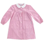 Grembiule Asilo Bimba a Quadretti Rosa