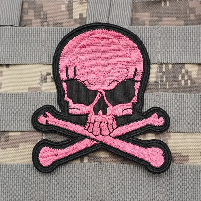 Patch termoadesiva teschio rosa