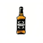 Patch termoadesiva bottiglia di whiskey