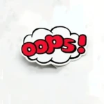 Patch Termoadesiva Oops rosso