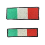 Toppe Patch Bandiera Italiana Ricamate