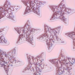 Patch Termoadesiva Stella Glitter Rosa