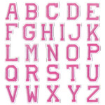 Patch Termoadesiva Lettera Alfabeto Fucsia