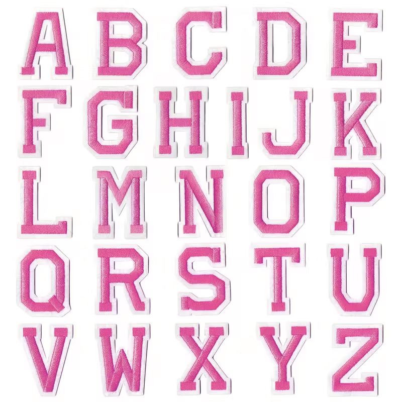 Patch Termoadesiva Lettera Alfabeto Fucsia