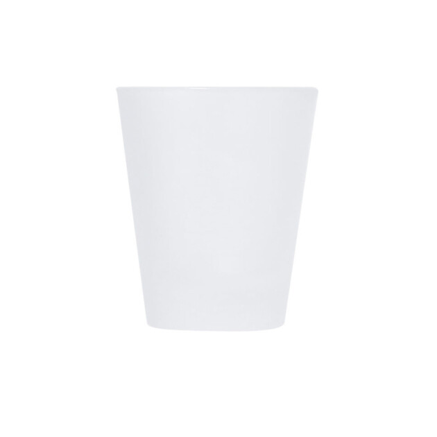 Bicchiere sublimatico in vetro satinato modello Nesan bianco