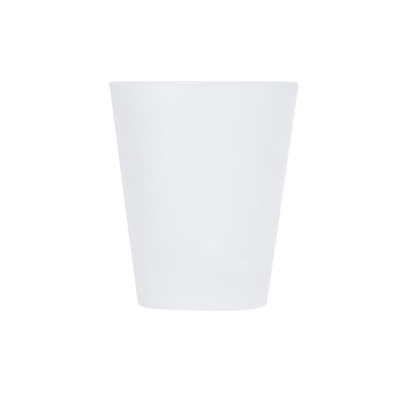 Bicchiere sublimatico in vetro satinato modello Nesan bianco