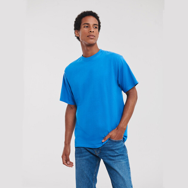 Russell T-Shirt da Uomo a Manica Corta Classica