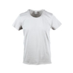 Vesti T-shirt uomo girocollo a maniche corte taglio vivo (stampa il tuo design)