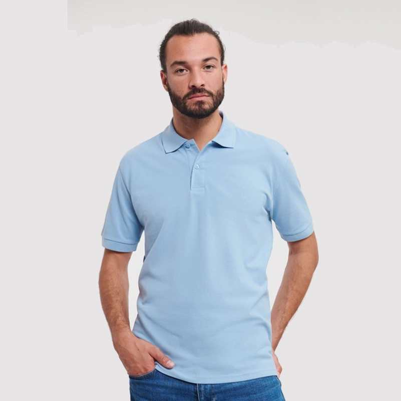Russell Polo da Uomo in piqué di cotone a manica corta