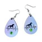 Orecchini handmade "Horse Heartbeat" con sublimazione