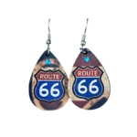 Orecchini handmade "Route 66" con sublimazione