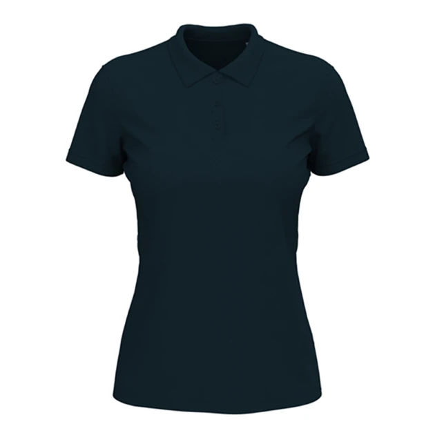 Stedman Polo da donna in piqué di cotone Lux a maniche corte blu