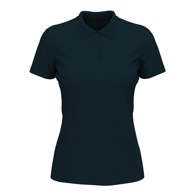 Stedman Polo da donna in piqué di cotone Lux a maniche corte blu