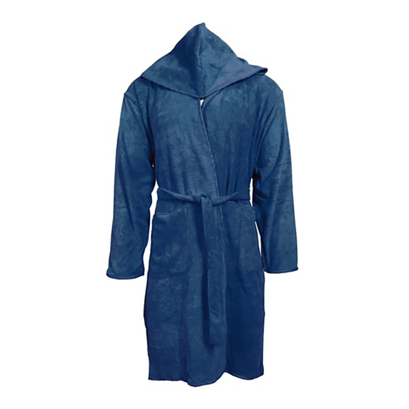 Towel Dry accappatoio in microspugna con cappuccio blu